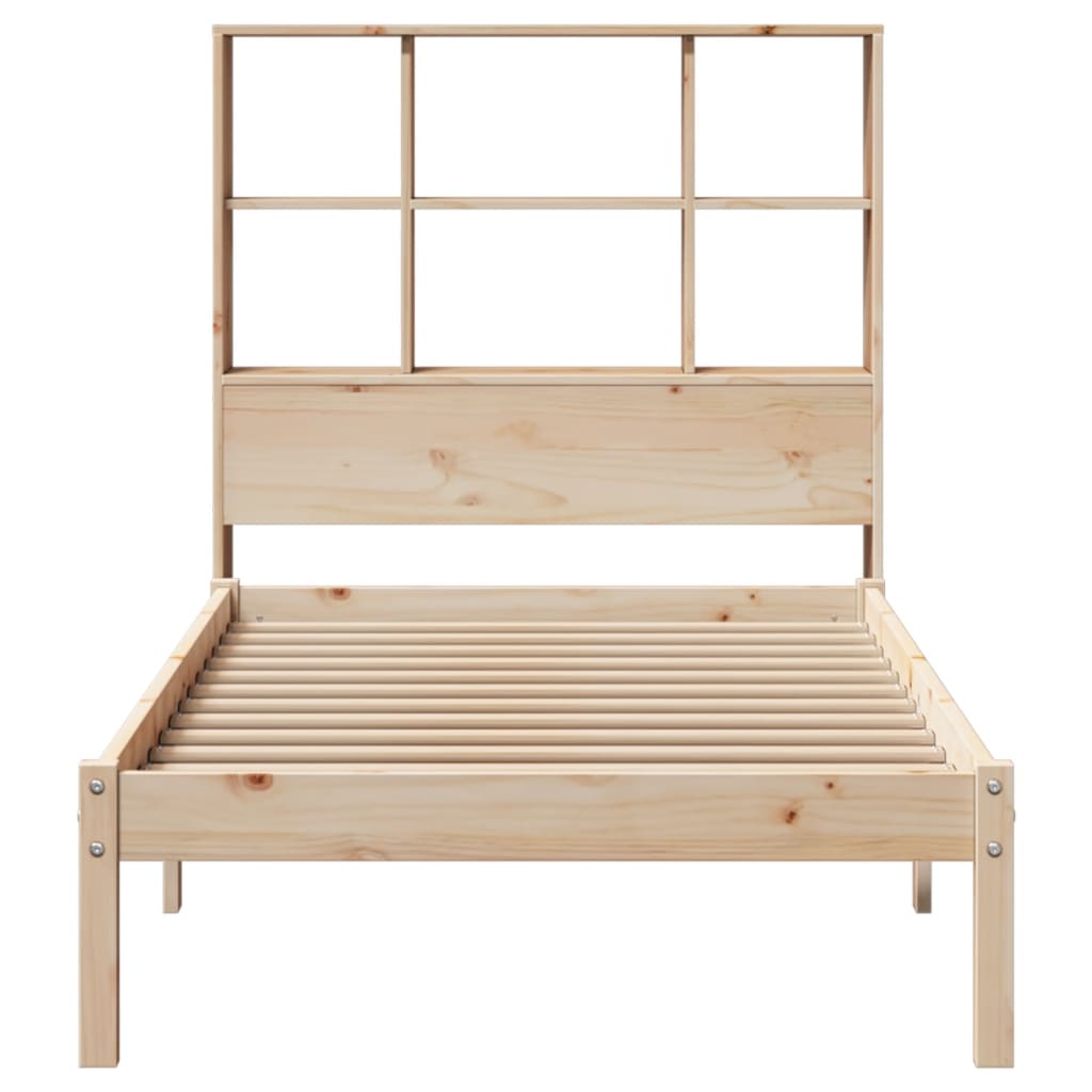 Bookcase Bed without Mattress 75x190 cm Small Single Solid Wood Pine