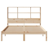 Bookcase Bed without Mattress 120x190 cm Small Double Solid Wood Pine