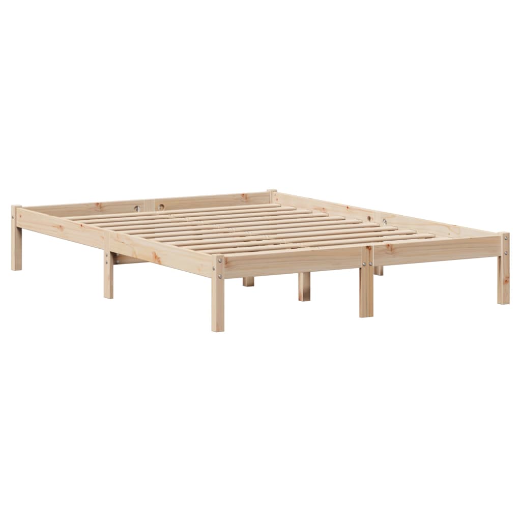 Bookcase Bed without Mattress 120x190 cm Small Double Solid Wood Pine