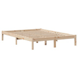 Bookcase Bed without Mattress 120x190 cm Small Double Solid Wood Pine