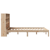 Bookcase Bed without Mattress 120x190 cm Small Double Solid Wood Pine