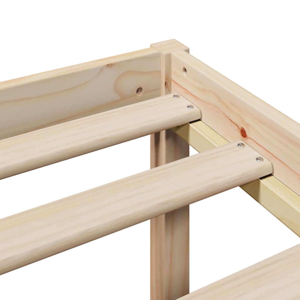 Bookcase Bed without Mattress 120x190 cm Small Double Solid Wood Pine
