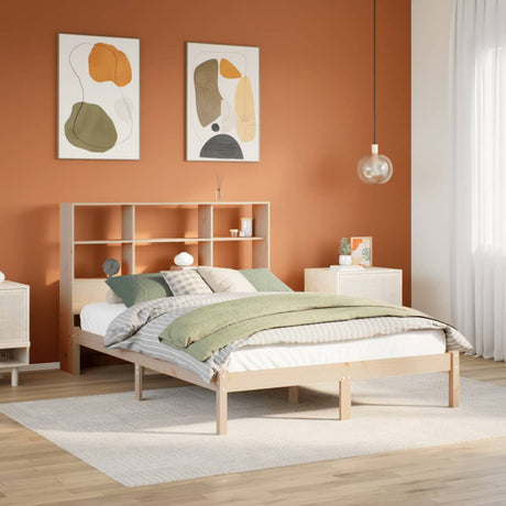 Bookcase Bed Without Mattress Small Double Solid Wood Pine