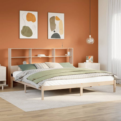 Bookcase Bed Without Mattress Small Double Solid Wood Pine