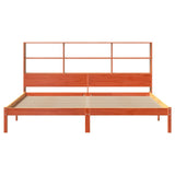 Bookcase Bed without Mattress Wax Brown 180x200 cm Super King Solid Wood Pine