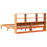 Bookcase Bed without Mattress Wax Brown 180x200 cm Super King Solid Wood Pine