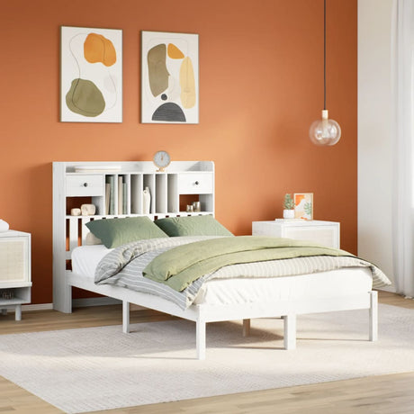 Bookcase Bed Without Mattress Solid Wood Pine