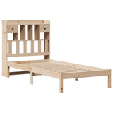 Bookcase Bed Without Mattress Solid Wood Pine