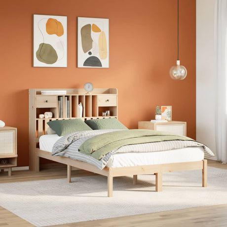 Bookcase Bed Without Mattress Solid Wood Pine
