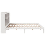 Bookcase Bed without Mattress White 200x200 cm Solid Wood Pine