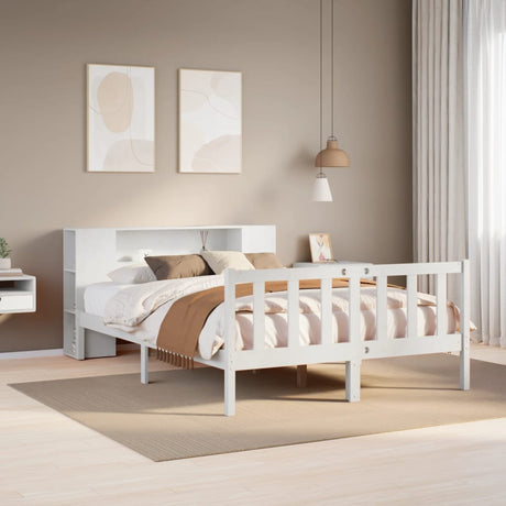 Bookcase Bed Without Mattress Small Double Solid Wood Pine