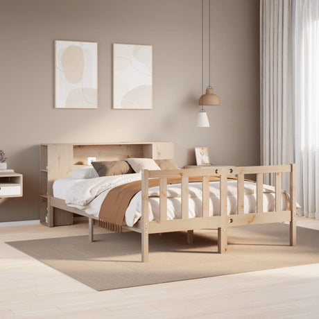 Bookcase Bed Without Mattress Small Double Solid Wood Pine