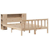 Bookcase Bed without Mattress 160x200 cm Solid Wood Pine