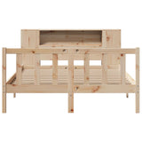 Bookcase Bed without Mattress 160x200 cm Solid Wood Pine
