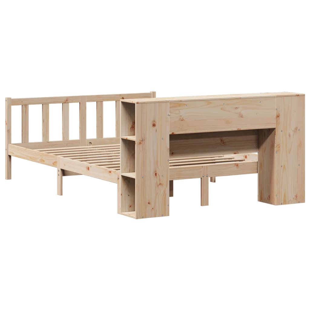 Bookcase Bed without Mattress 160x200 cm Solid Wood Pine