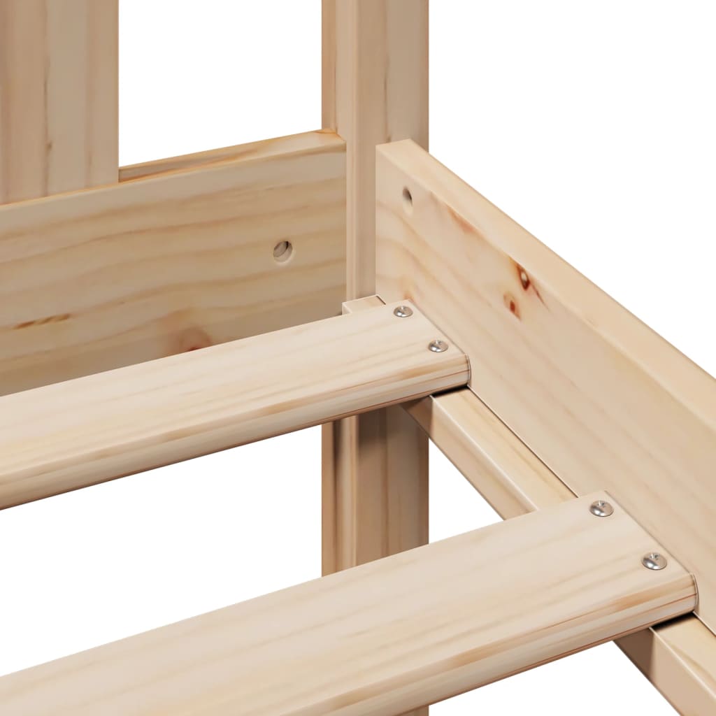 Bookcase Bed without Mattress 160x200 cm Solid Wood Pine