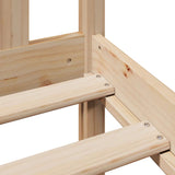 Bookcase Bed without Mattress 160x200 cm Solid Wood Pine