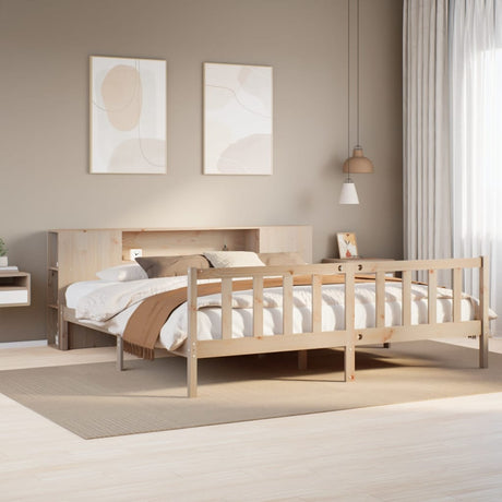 Bookcase Bed Without Mattress Small Double Solid Wood Pine