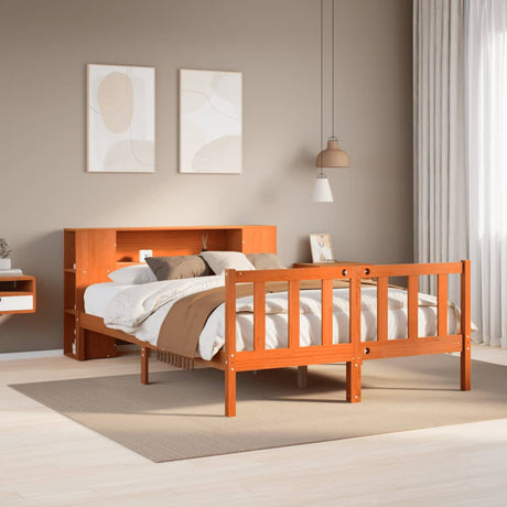 Bookcase Bed Without Mattress Small Double Solid Wood Pine