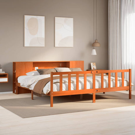 Bookcase Bed Without Mattress Small Double Solid Wood Pine