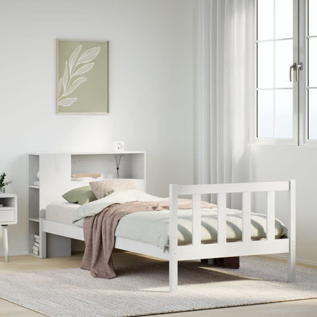 Bookcase Bed Without Mattress Solid Wood Pine