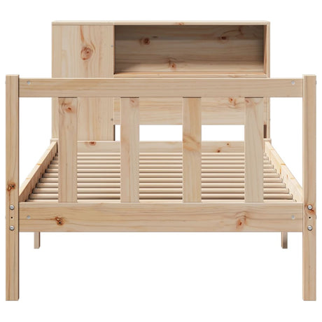 Bookcase Bed Without Mattress Solid Wood Pine
