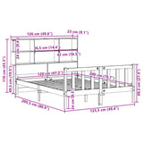 Bookcase Bed without Mattress 120x200 cm Solid Wood Pine