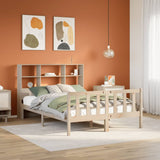 Bookcase Bed Without Mattress Double Solid Wood Pine