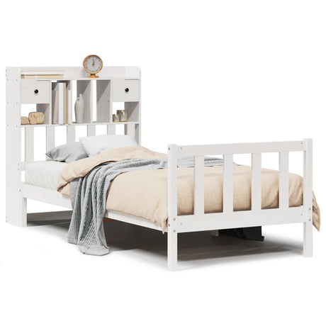 Bookcase Bed Without Mattress Single Solid Wood Pine