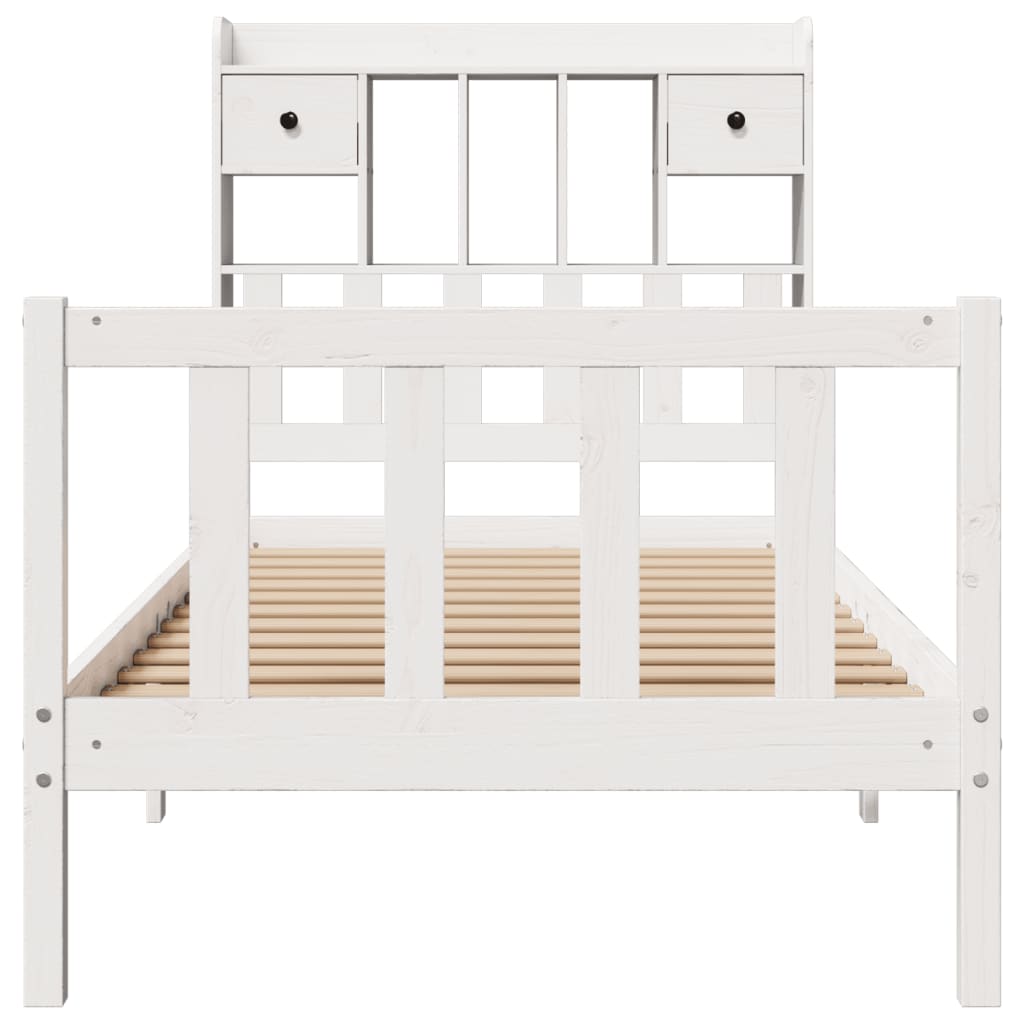Bookcase Bed Without Mattress Single Solid Wood Pine