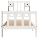 Bookcase Bed Without Mattress Single Solid Wood Pine