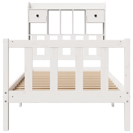 Bookcase Bed Without Mattress Single Solid Wood Pine