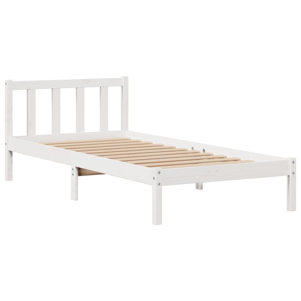 Bookcase Bed Without Mattress Single Solid Wood Pine