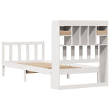 Bookcase Bed Without Mattress Single Solid Wood Pine