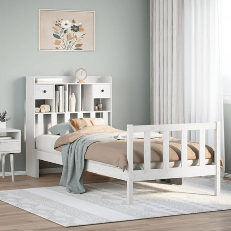 Bookcase Bed Without Mattress Single Solid Wood Pine