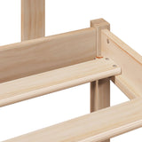 Bookcase Bed Without Mattress King Size Solid Wood Pine