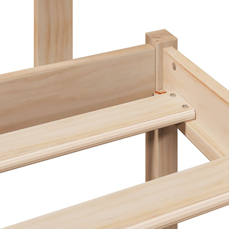 Bookcase Bed Without Mattress King Size Solid Wood Pine