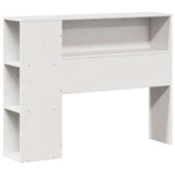 Bookcase Bed without Mattress White 75x190 cm Small Single Solid Wood Pine