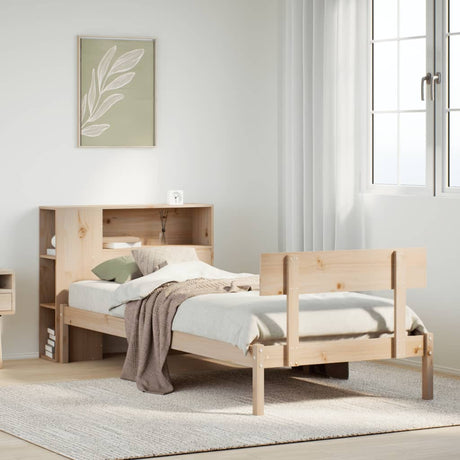 Bookcase Bed Without Mattress Small Single Solid Wood Pine