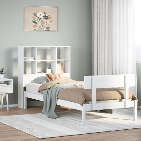 Bookcase Bed Without Mattress Solid Wood Pine