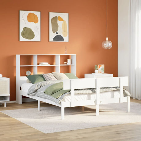 Bookcase Bed Without Mattress Solid Wood Pine