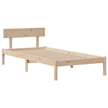 Bookcase Bed Without Mattress Single Solid Wood Pine