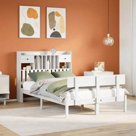 Bookcase Bed Without Mattress Single Solid Wood Pine