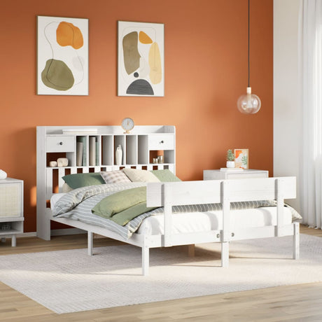 Bookcase Bed Without Mattress Single Solid Wood Pine