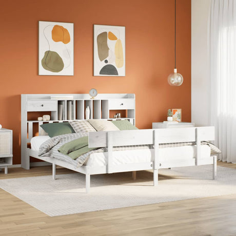 Bookcase Bed Without Mattress Single Solid Wood Pine