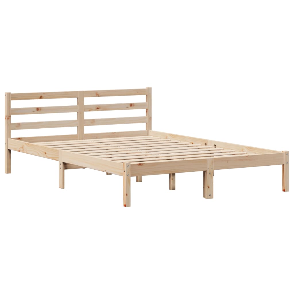 Bookcase Bed without Mattress 120x200 cm Solid Wood Pine