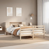 Bookcase Bed Without Mattress King Size Solid Wood Pine