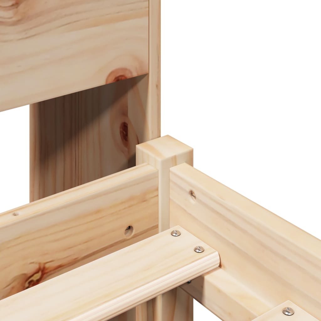 Bookcase Bed without Mattress 90x200 cm Solid Wood Pine