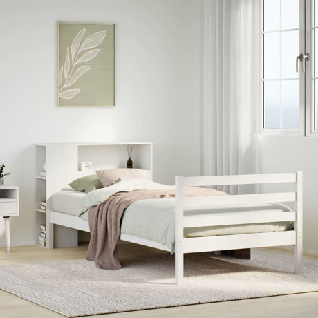 Bookcase Bed Without Mattress Single Solid Wood Pine