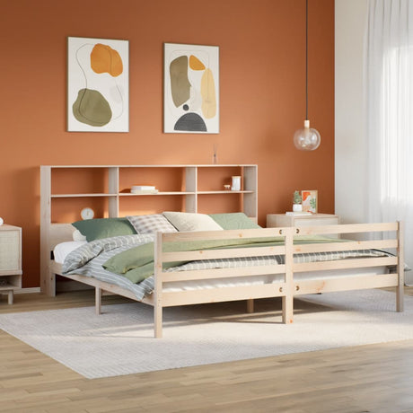 Bookcase Bed Without Mattress Small Single Solid Wood Pine